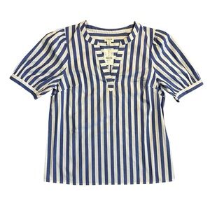 NWT J. Crew  Striped Puff Sleeve Blouse - Women's Size S